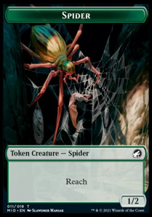 Beast (007) // Spider Double-sided Token [Innistrad: Midnight Hunt Commander Tokens]