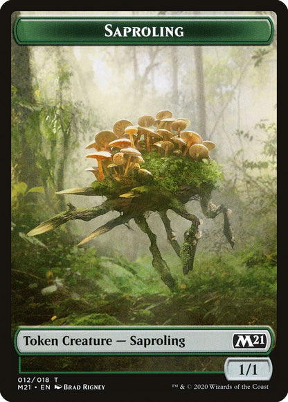 Angel // Saproling Double-sided Token [Core Set 2021 Tokens]