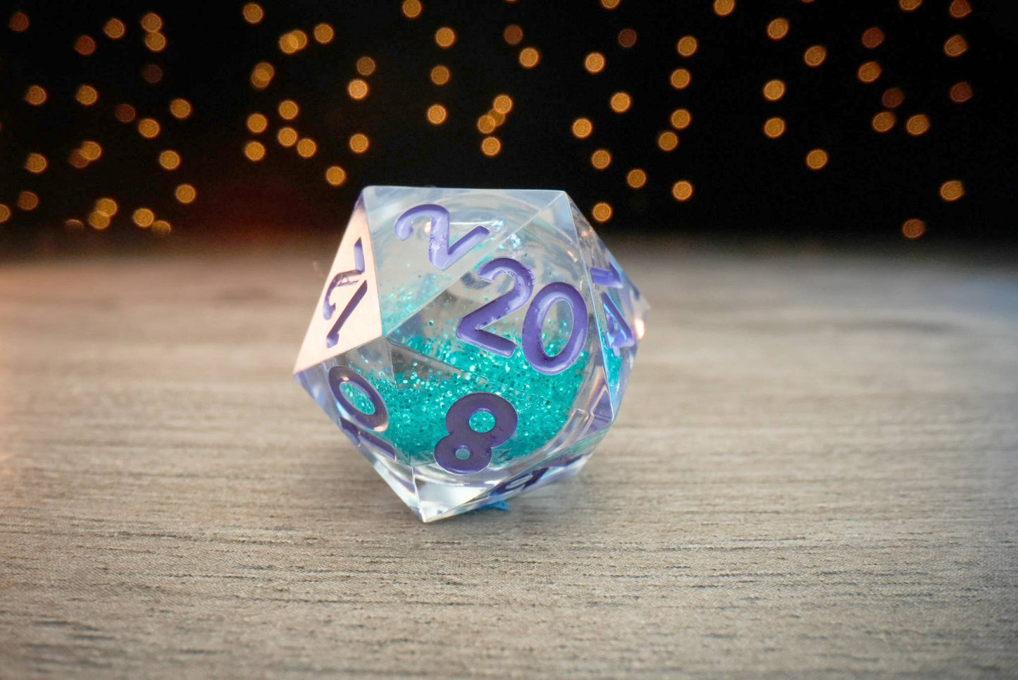 FanRoll by Metallic Dice Games - Gen 2 Liquid Core Elixir Dice:  20 Sided Die Disco Vibe