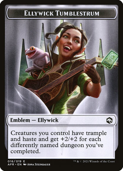 Treasure // Ellywick Tumblestrum Emblem Double-sided Token [Dungeons & Dragons: Adventures in the Forgotten Realms Tokens]