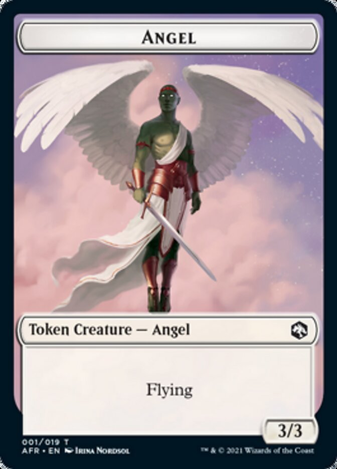 Wolf // Angel Double-sided Token [Dungeons & Dragons: Adventures in the Forgotten Realms Tokens]