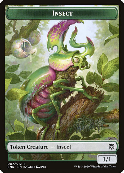 Angel Warrior // Insect Double-sided Token [Zendikar Rising Tokens]