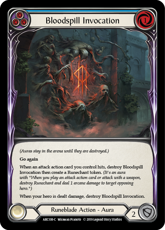 Bloodspill Invocation (Blue) [ARC108-C] (Arcane Rising)  1st Edition Normal