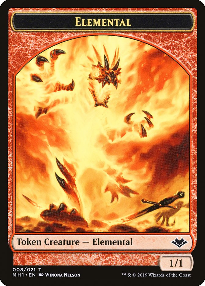 Marit Lage (006) // Elemental (008) Double-sided Token [Modern Horizons Tokens]