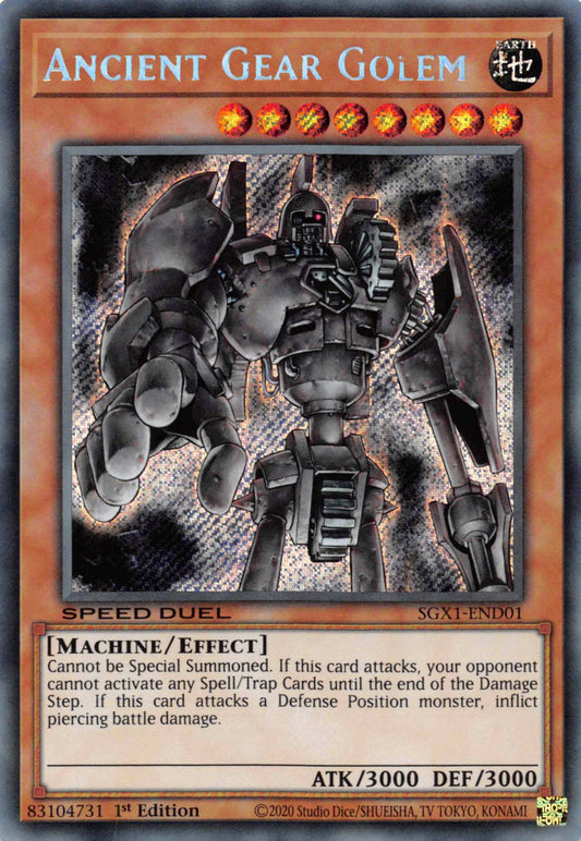 Ancient Gear Golem [SGX1-END01] Secret Rare