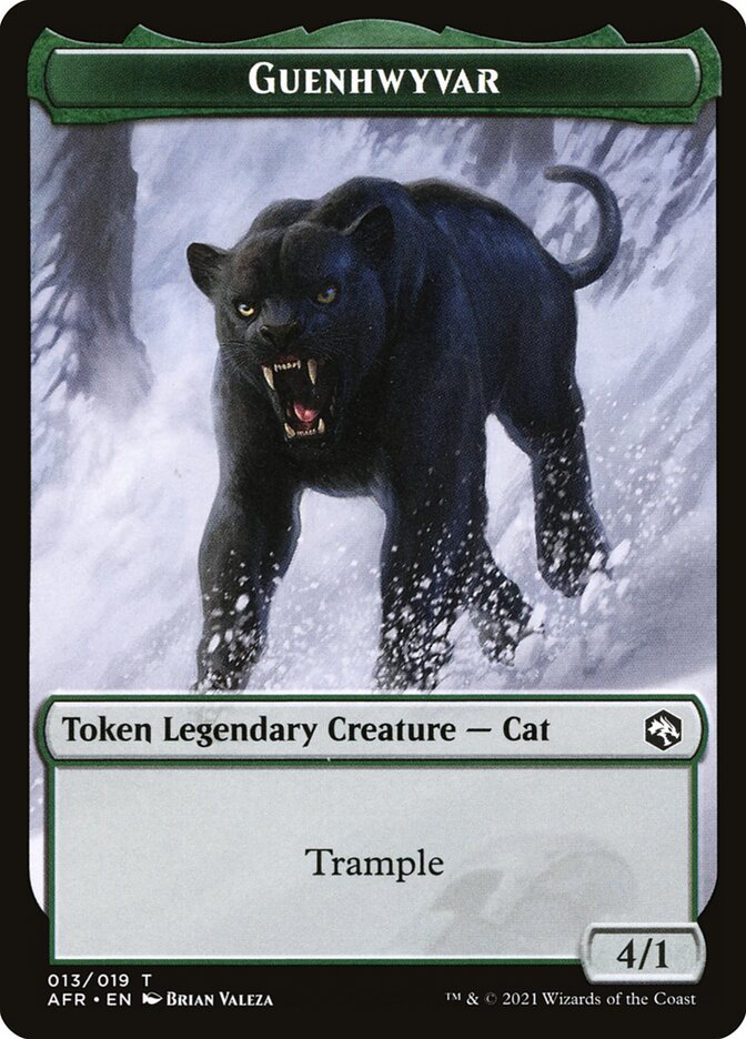 Wolf // Guenhwyvar Double-sided Token [Dungeons & Dragons: Adventures in the Forgotten Realms Tokens]