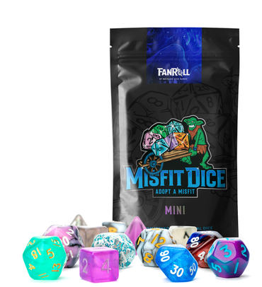 FanRoll by Metallic Dice Games - NEW: Misfit Mini Dice: Adopt A Misfit (Blind Pack/2 sets)