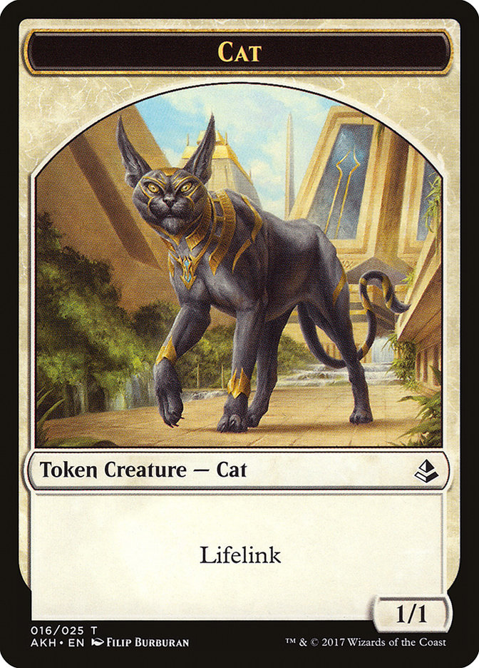 Earthshaker Khenra // Cat Double-sided Token [Hour of Devastation Tokens]