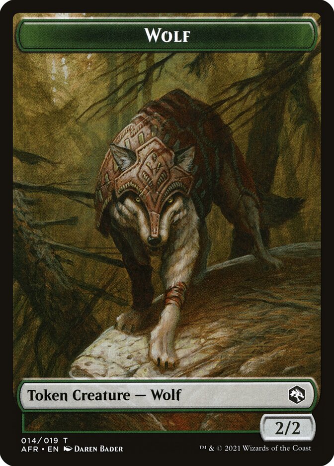 Wolf // Mordenkainen Emblem Double-sided Token [Dungeons & Dragons: Adventures in the Forgotten Realms Tokens]