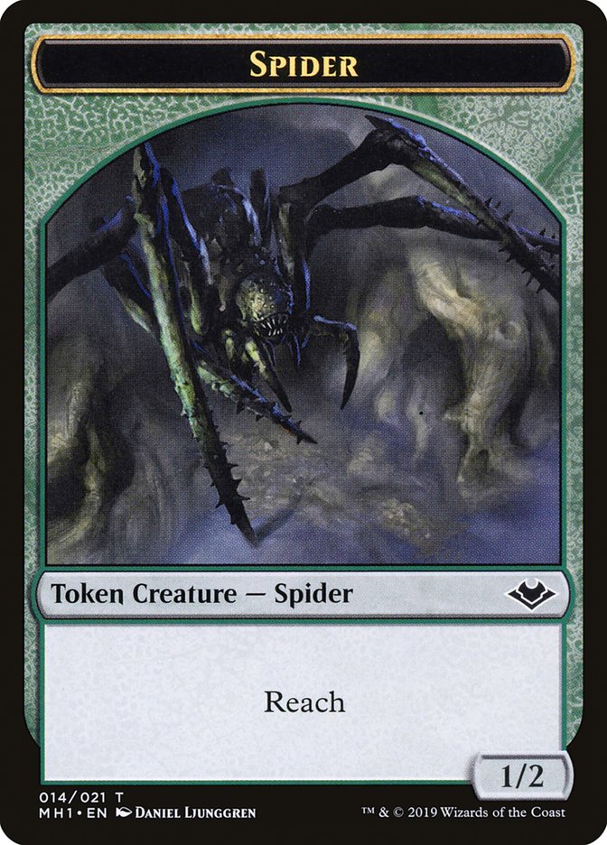 Soldier (004) // Spider (014) Double-sided Token [Modern Horizons Tokens]
